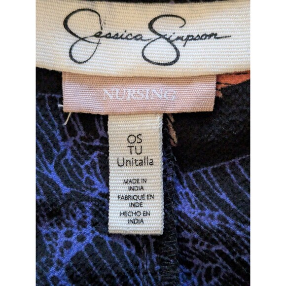 Jessica Simpson Maternity/Nursing Purple Floral Kimono Shawl Top Lace Button O/S - Picture 3 of 12